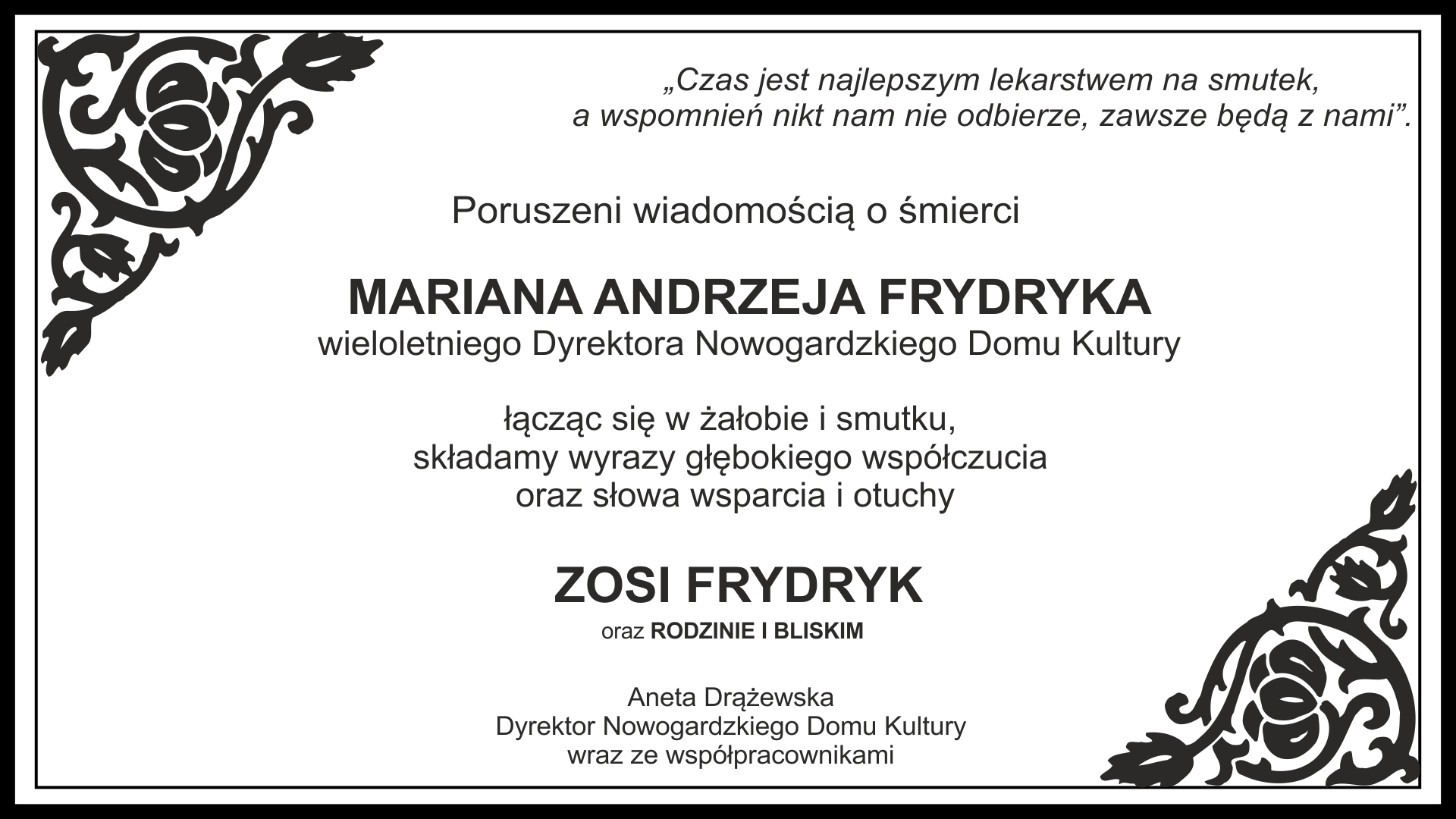 KONDOLENCJE